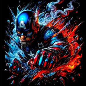 Marvel avengers printed on t-shirt